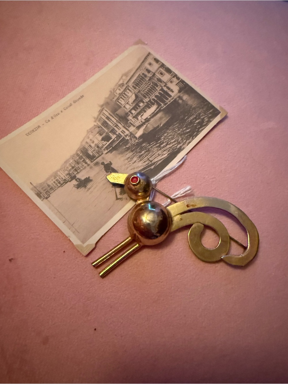 Brass Bird brooch